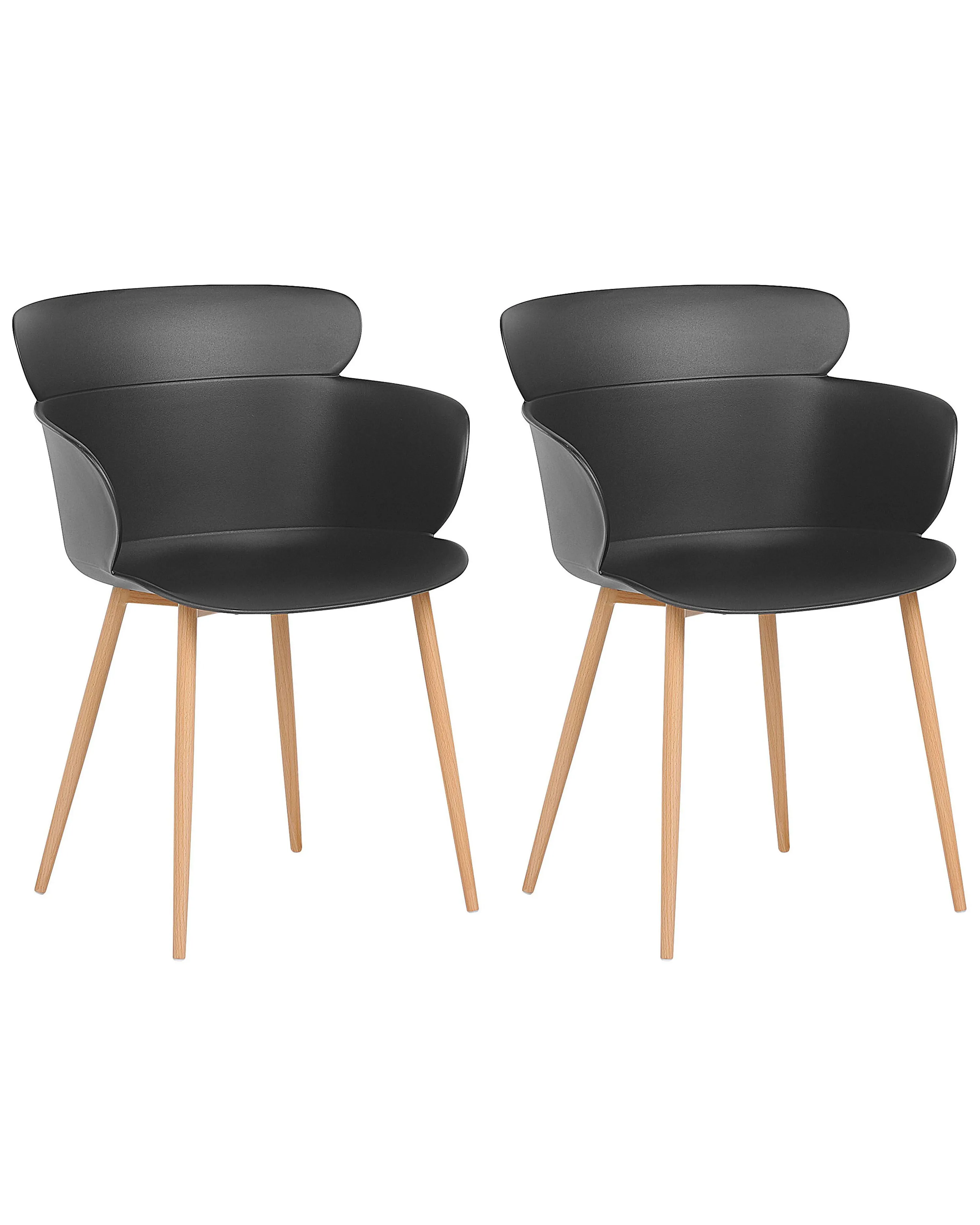 Set van 2 eetkamerstoelen SUMKLEY Zwart