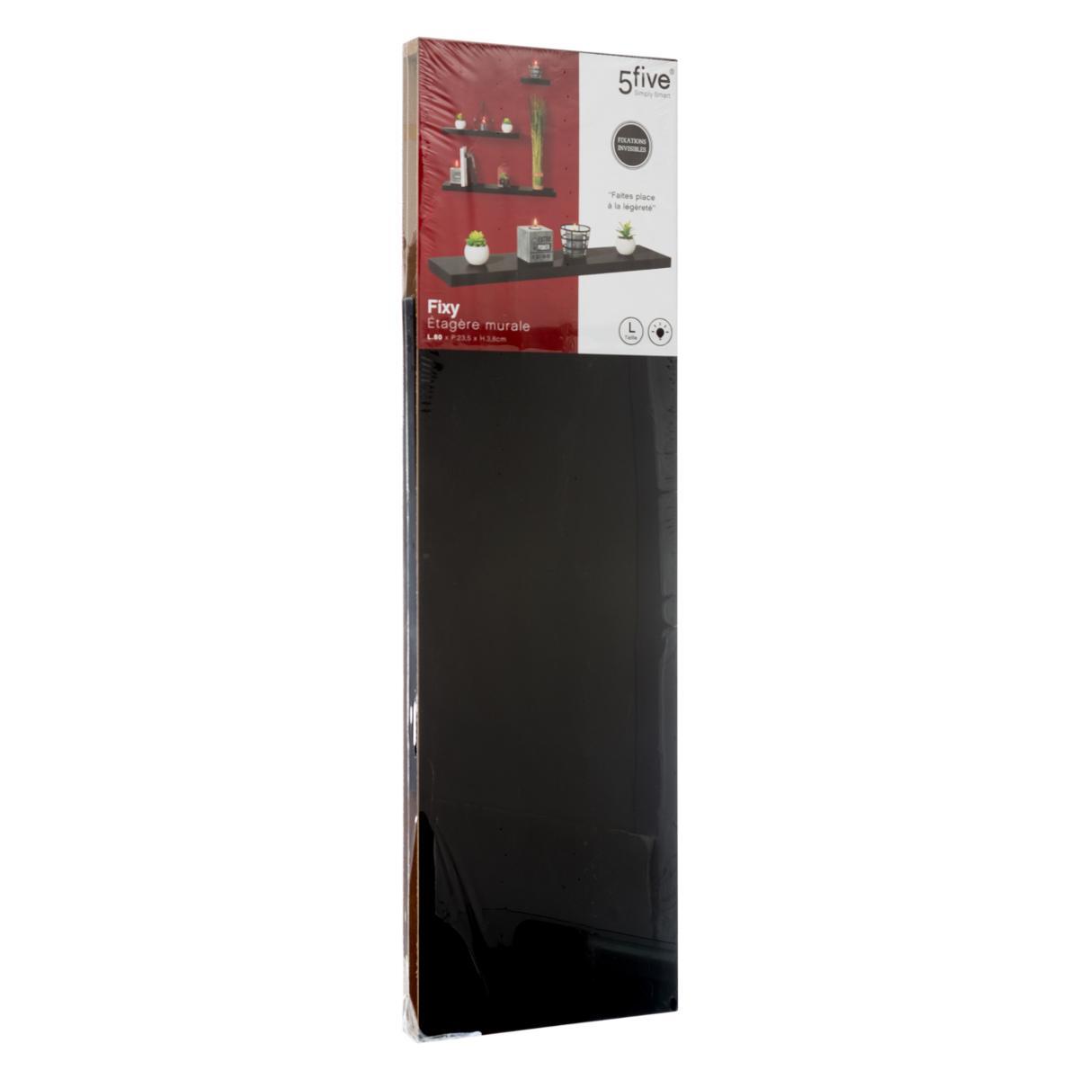 ETAGERE MURALE 80CM NOIR