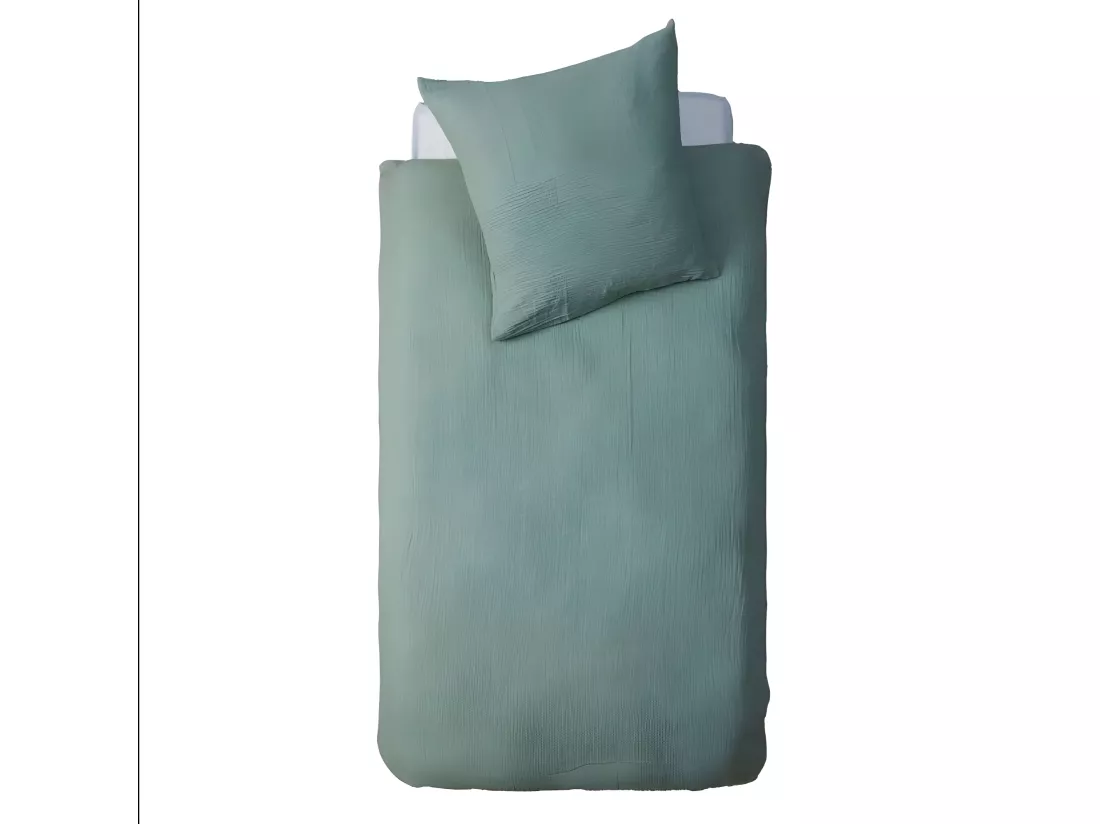 Housse de couette en coton Vert 90x190cm