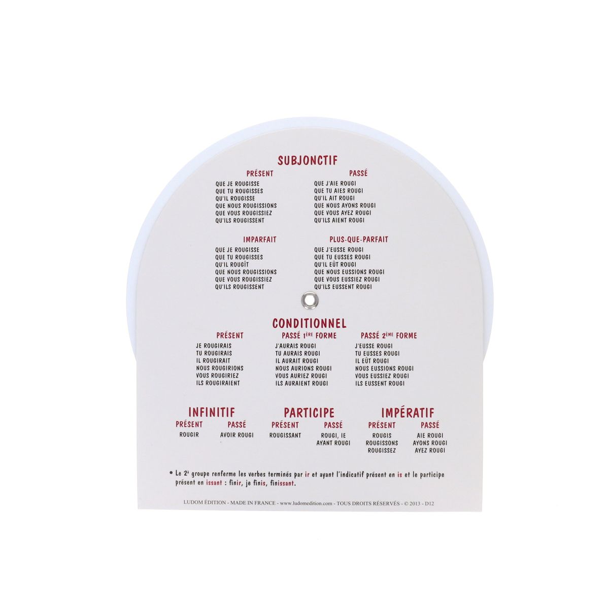 Disque de conjugaison 2ème groupe Ludom Edition