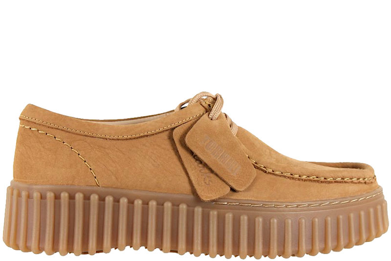 CLARKS TORHILL BEE LIGHT TAN SKO I RUSKIND