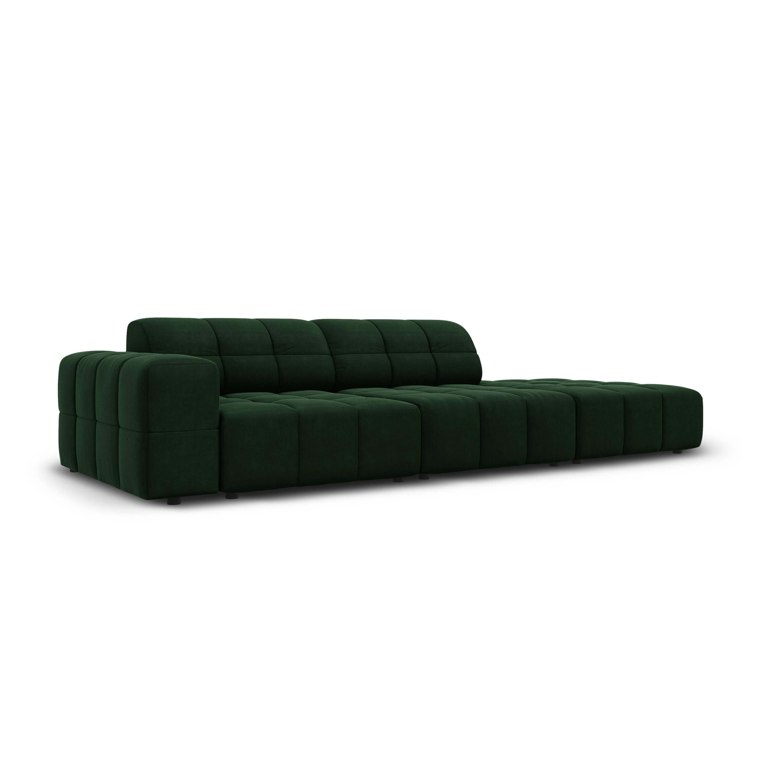 Cosmopolitan Design Chicago 4-zitsbank Rechts Open - Velvet - Flessengroen