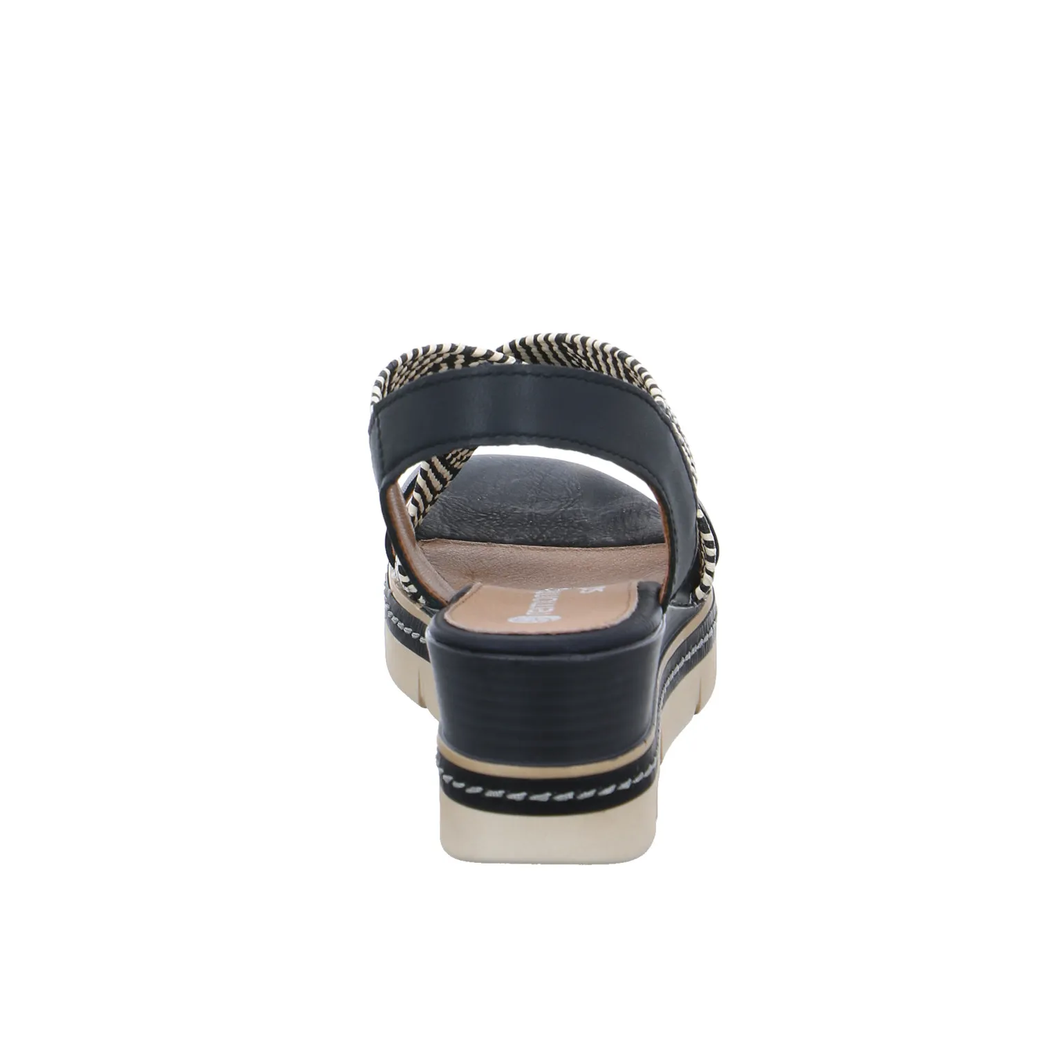 REMONTE Sandalette Schwarz Leder