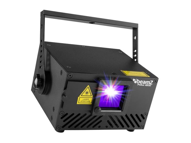 BeamZ Laser Pollux 1200 DMX-Super-Animationslaser mit über hundert integrierten Effekten
