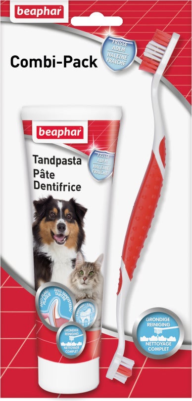 Beaphar combipack borstel & tandpasta 100 g