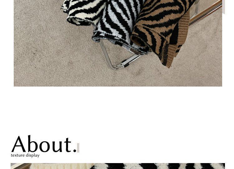 4.4 STUDIO - Zebraprint gebreide sjaal