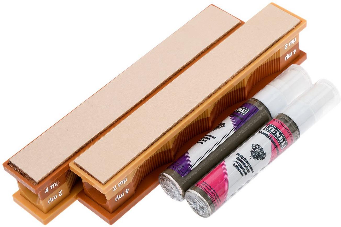 Wicked Edge leren strops, 4 en 2 Micron Poly Diamond Emulsion