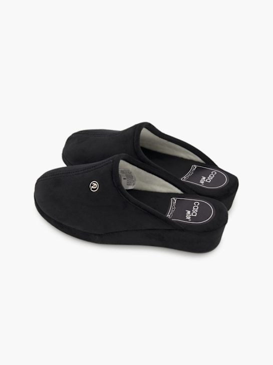 Casa mia Pantoffel Schwarz