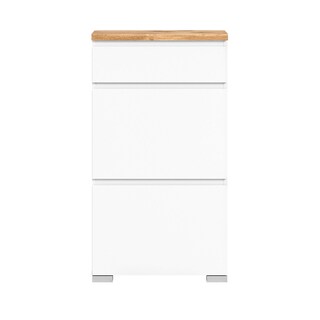 Schuhschrank Shoelove Weiß/Nox Oak-Optik 60x109x27 cm