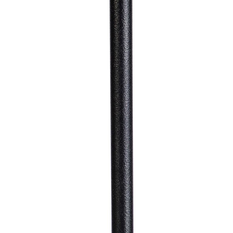 Moderne vloerlamp zwart met goud duo kap - Parte