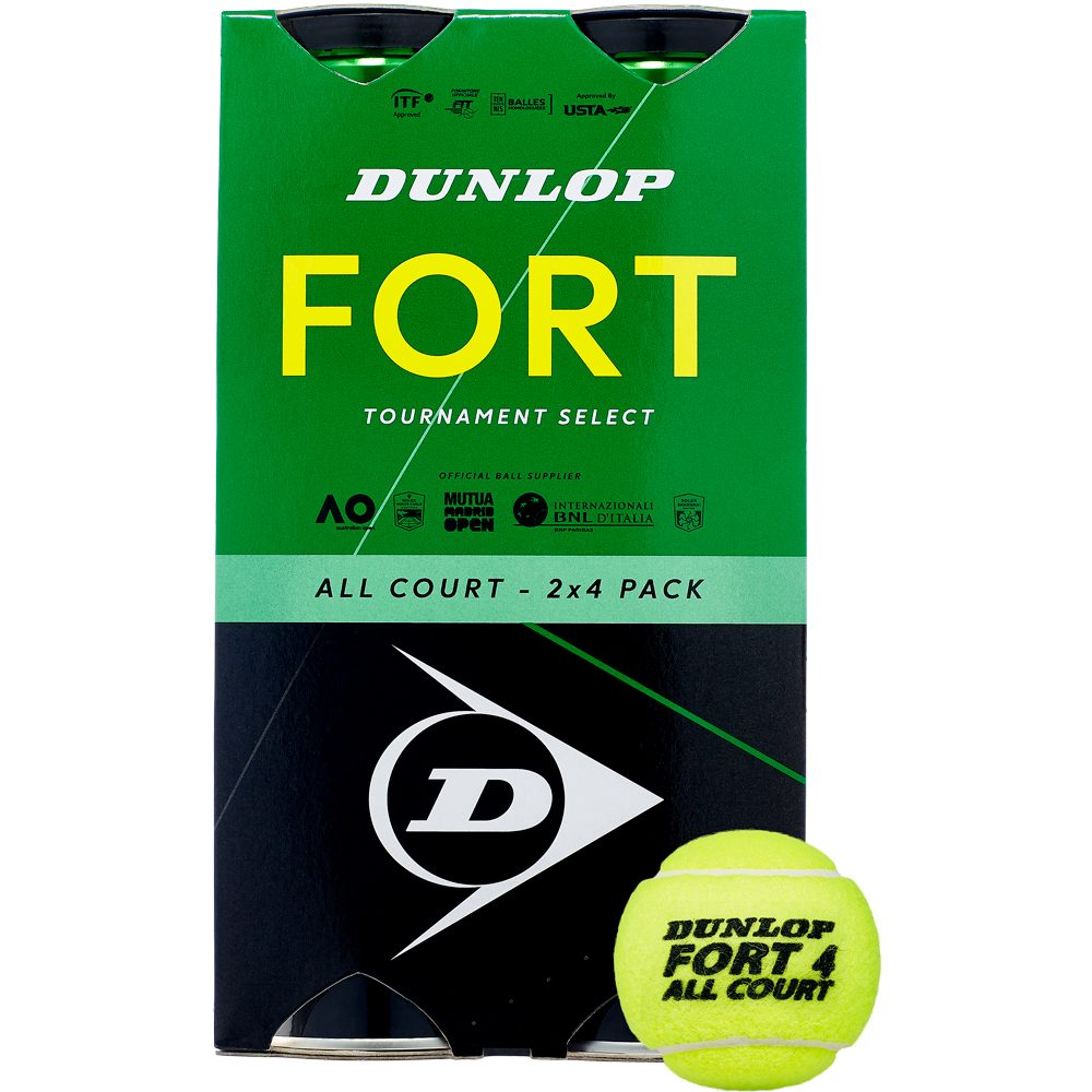 Dunlop Fort All Court TS Tennisbälle 2x4er gelb