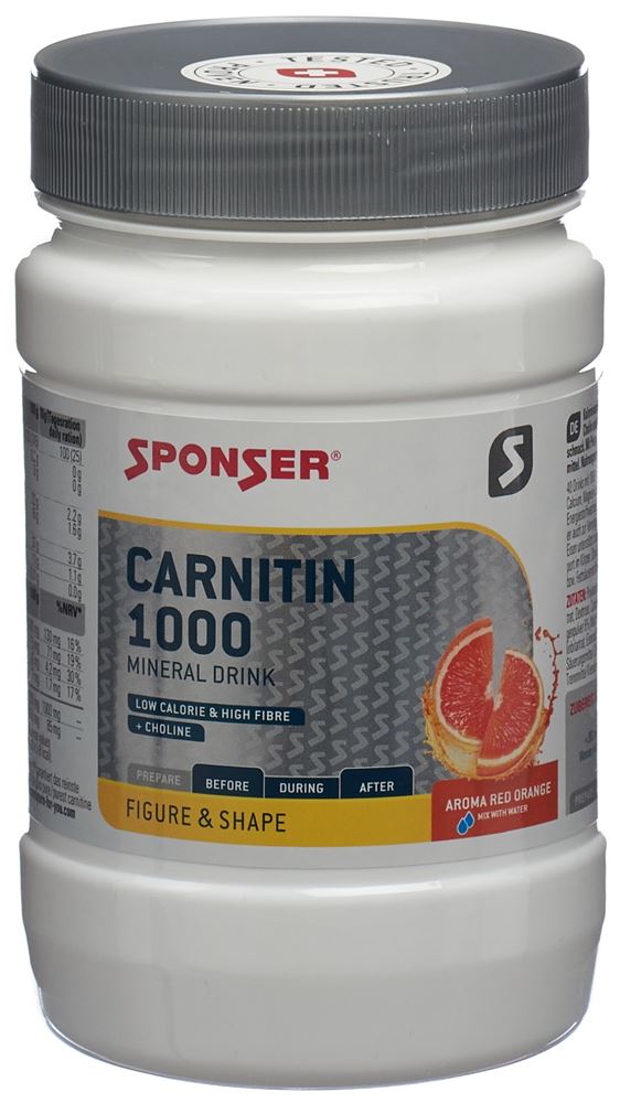 SPONSER Carnitin 1000<br>400 g, Pulver, Red Orange