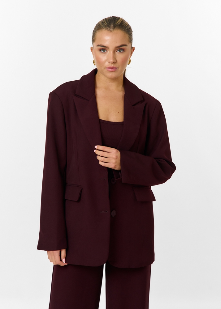 Audrey oversized blazer burgundy