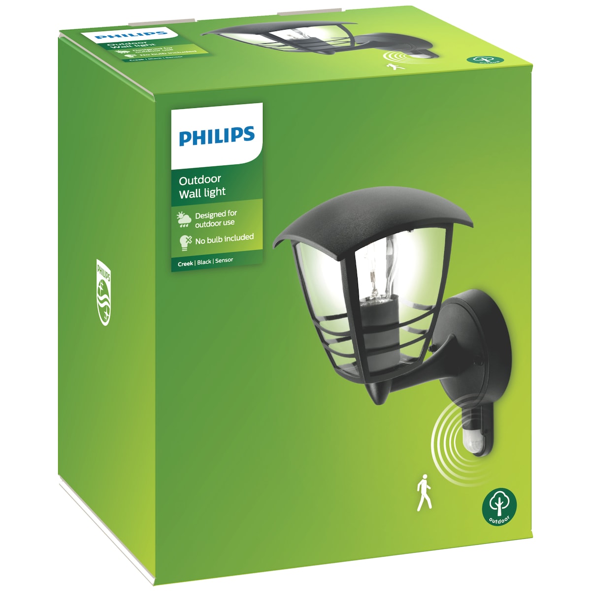 Philips Creek IR utendørs vegglanterne E27