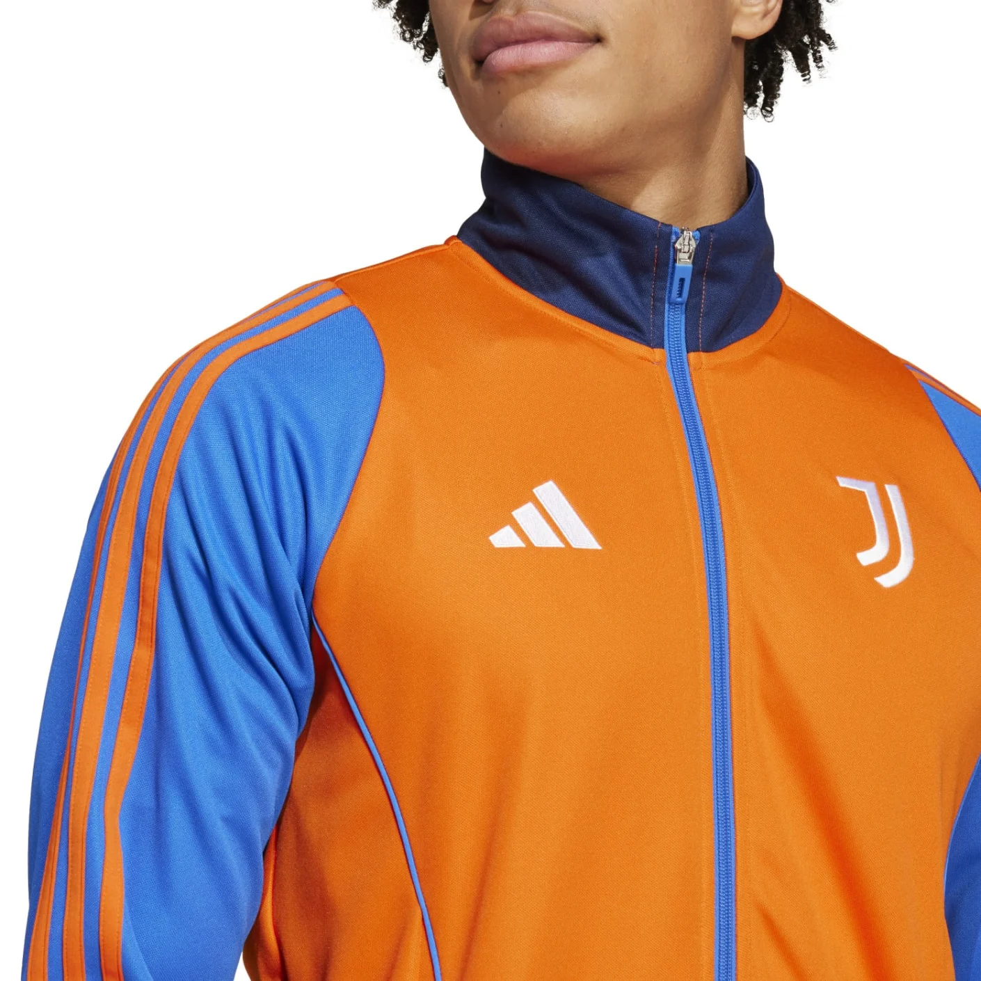 Adidas Juventus Trainingspak Full-Zip 2024-2025 Oranje Donkerblauw Blauw Wit