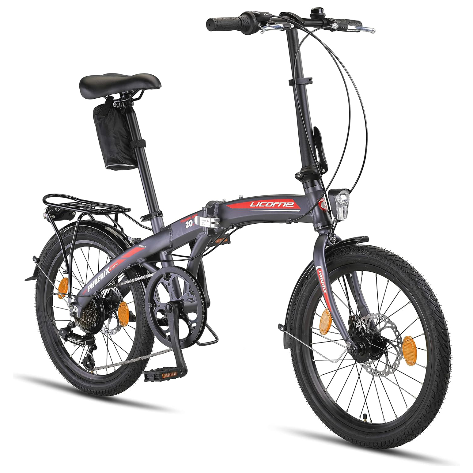 Bicicleta dobrável Licorne Bike Phoenix 2D, aro 20, em alumínio.
