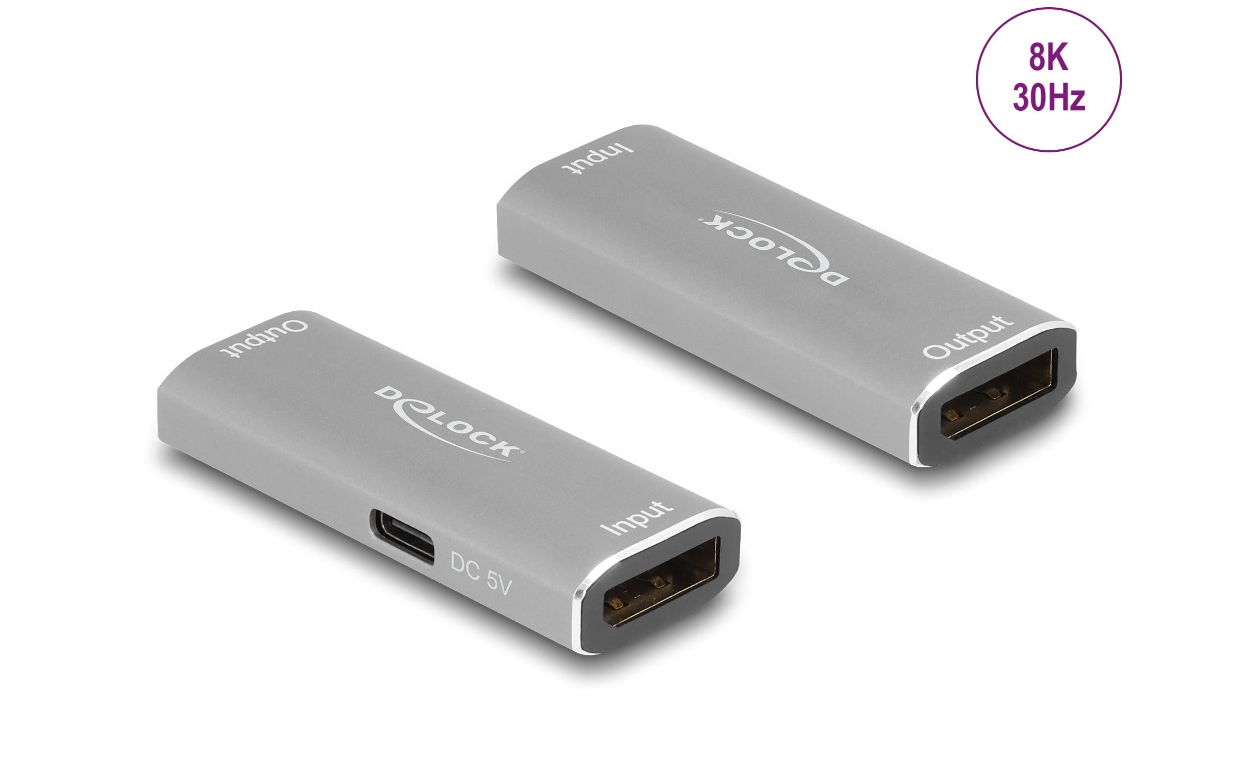 Repeater DisplayPort 8K 30 HzDelock DisplayPort 1.4 Repeater 8K 30 Hz 20 m