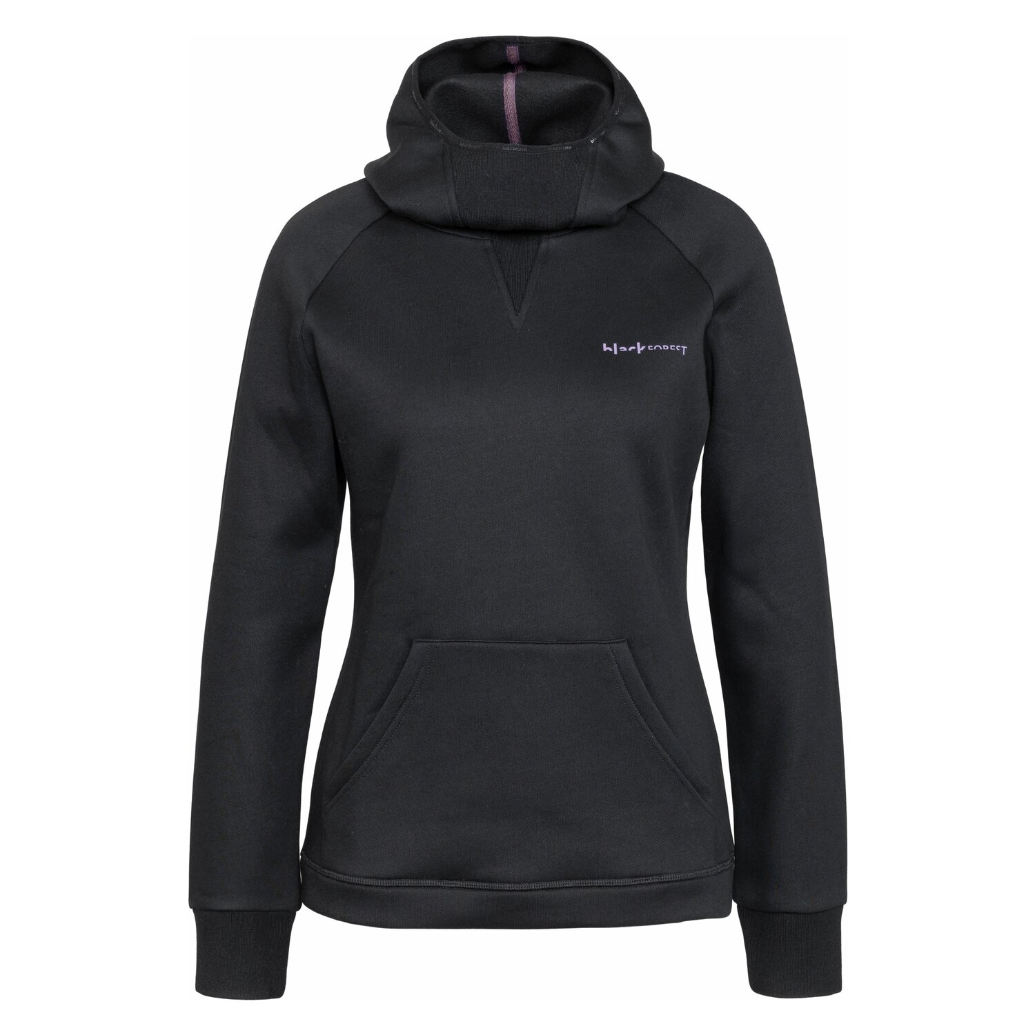 black forest Sweathoodie mit hohem Kragen  - black