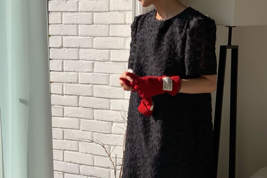 SeoulPop - Mini-jurk met korte mouwen en textuur