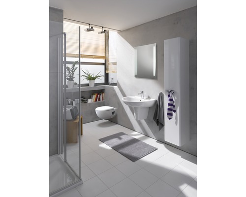 GEBERIT Renova wandclosetset, randloos, glanzend wit met toiletzitting CG03070000