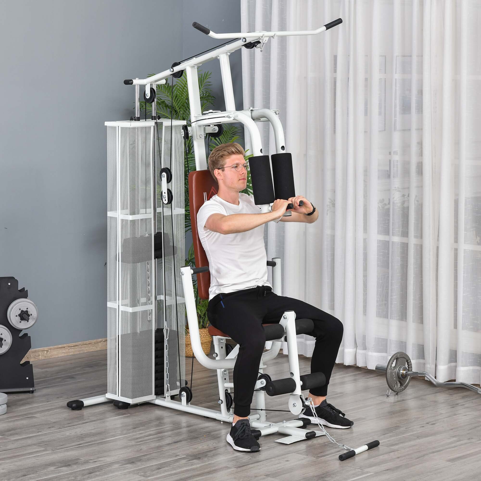 HOMCOM Kraftstation für das Home Gym 150 x 110 x 210 cm (LxBxH)