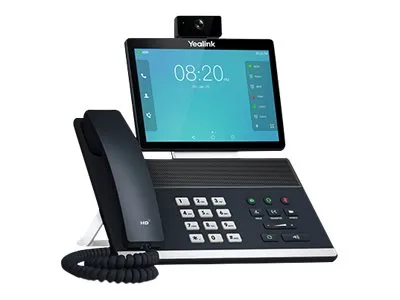Yealink VP59 - IP-videotelefon - med digitalkamera, Bluetooth interface med opkalds-ID - IEEE 802.11a/b/g/n/ac (Wi-Fi) / Bluetooth 4.2 - 5-vejs opkaldskapacitet - SIP, SIP v2, SRTP - klassisk grå