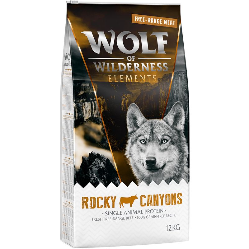 Wolf of Wilderness Rocky Canyons bœuf élevé en liberté - sans céréales