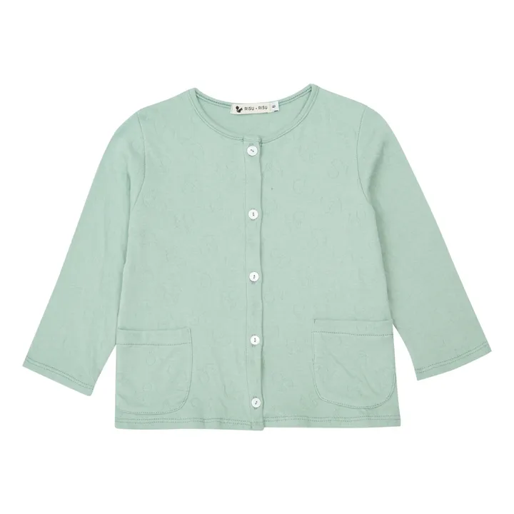Risu Risu Cardigan Coton Bio Coco | Bleu Clair