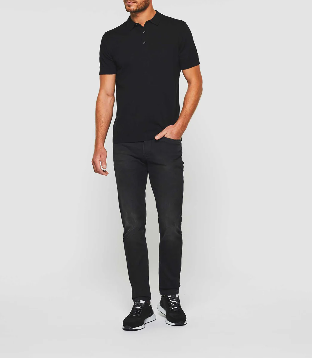 Polo manches courtes noir 
