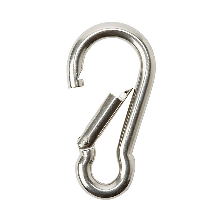 Porte-mousqueton type pompier Diall Inox 5 cm