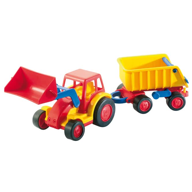 Wader -  Basics Traktor mit Schaufel und Anhänger