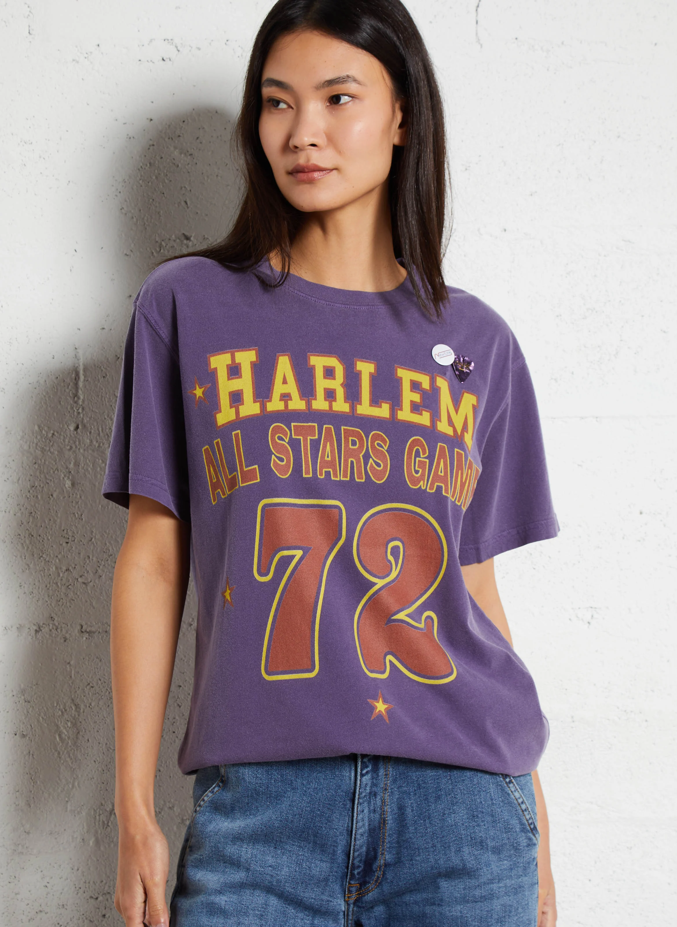 TRUCKER HARLEM - Tee-shirt en coton | Violet