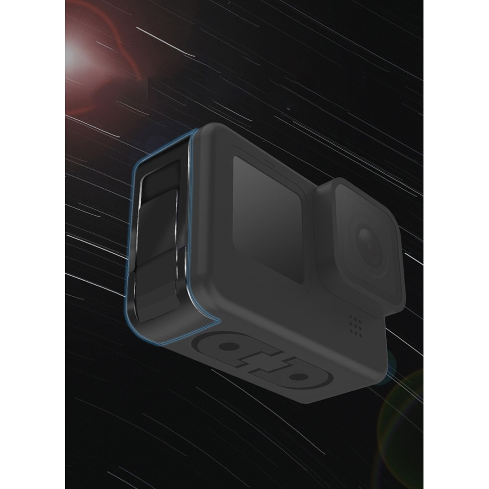 GoPro Hero 12 / 11 / 10 / 9 Black Aluminium Batterie Akkudeckel Ersatzteil staubdicht - Schwarz