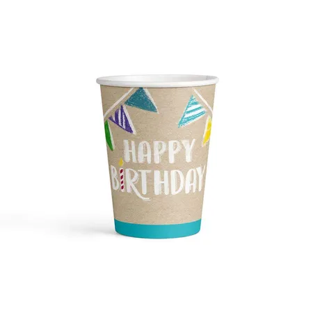 amscan 8 Papierbecher My Birthday Party, 250 ml
