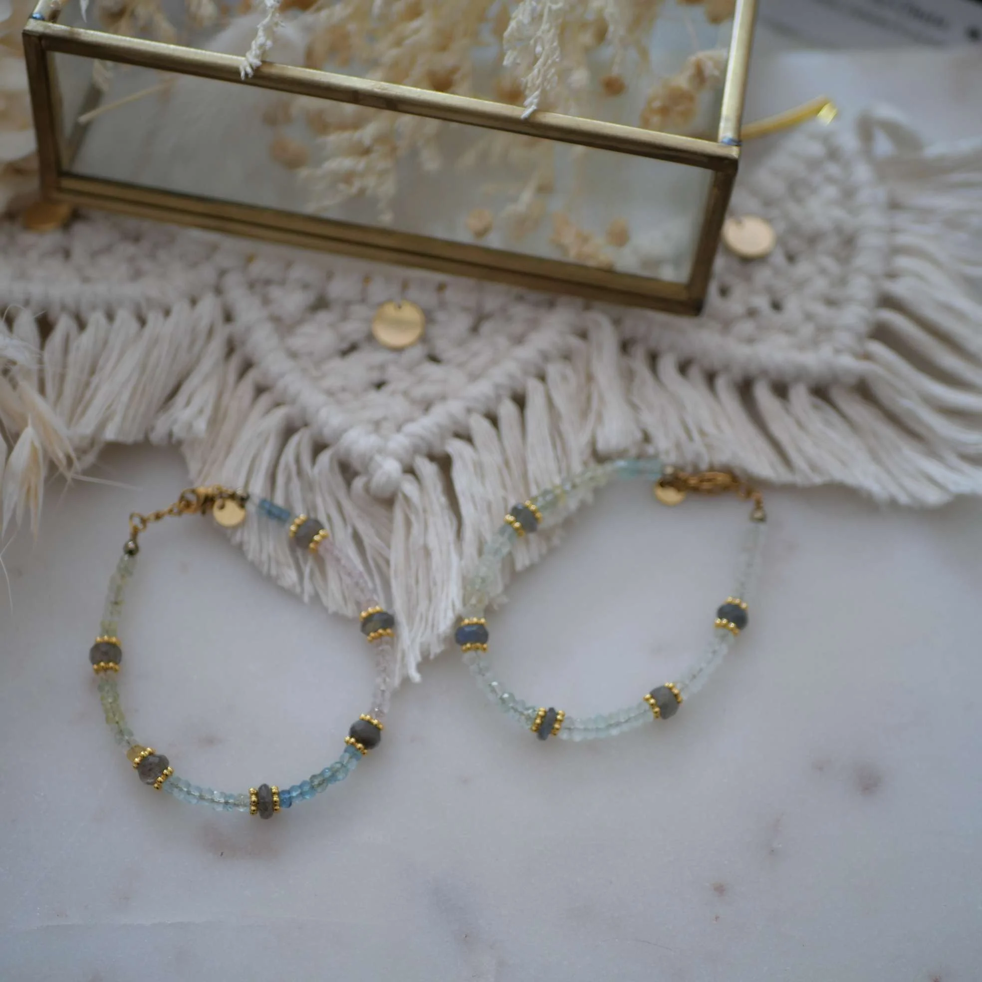 PRASHANTI - Bracelet morganite | Bleu