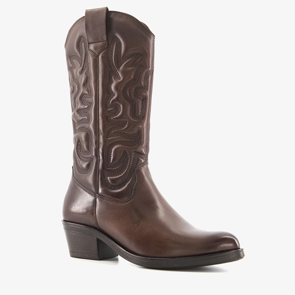 Harper leren dames western boots bruinr