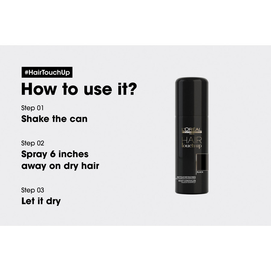 L'Oréal Professionnel Hair Touch Up Black 75ml