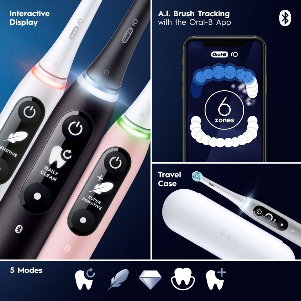 Oral-B - iO6S Grå Opal Elektrisk Tandbørste
