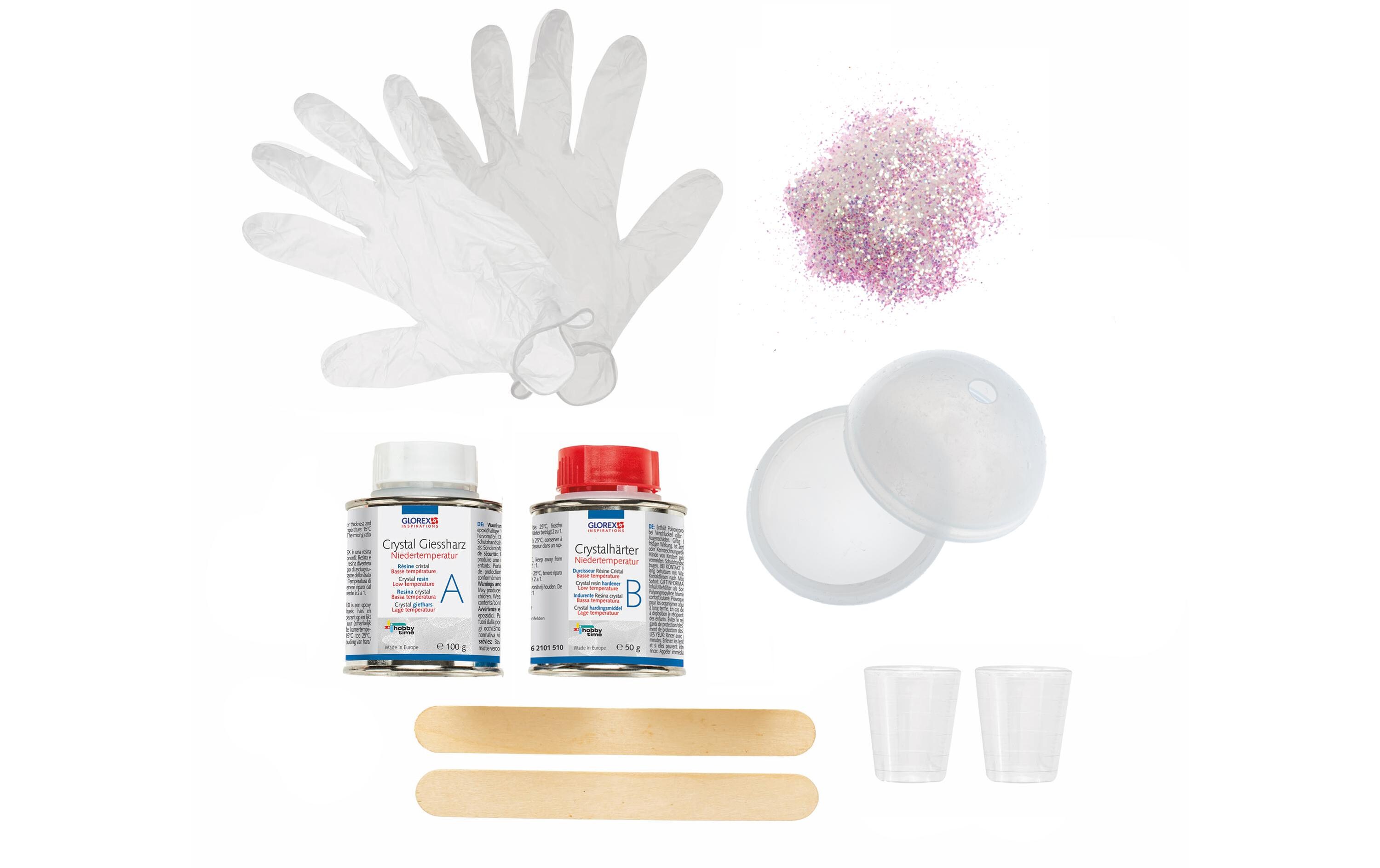 Giessharz Crystal Kugel MehrfarbigNiedertemperatur Crystal -Giessharz Starter Set