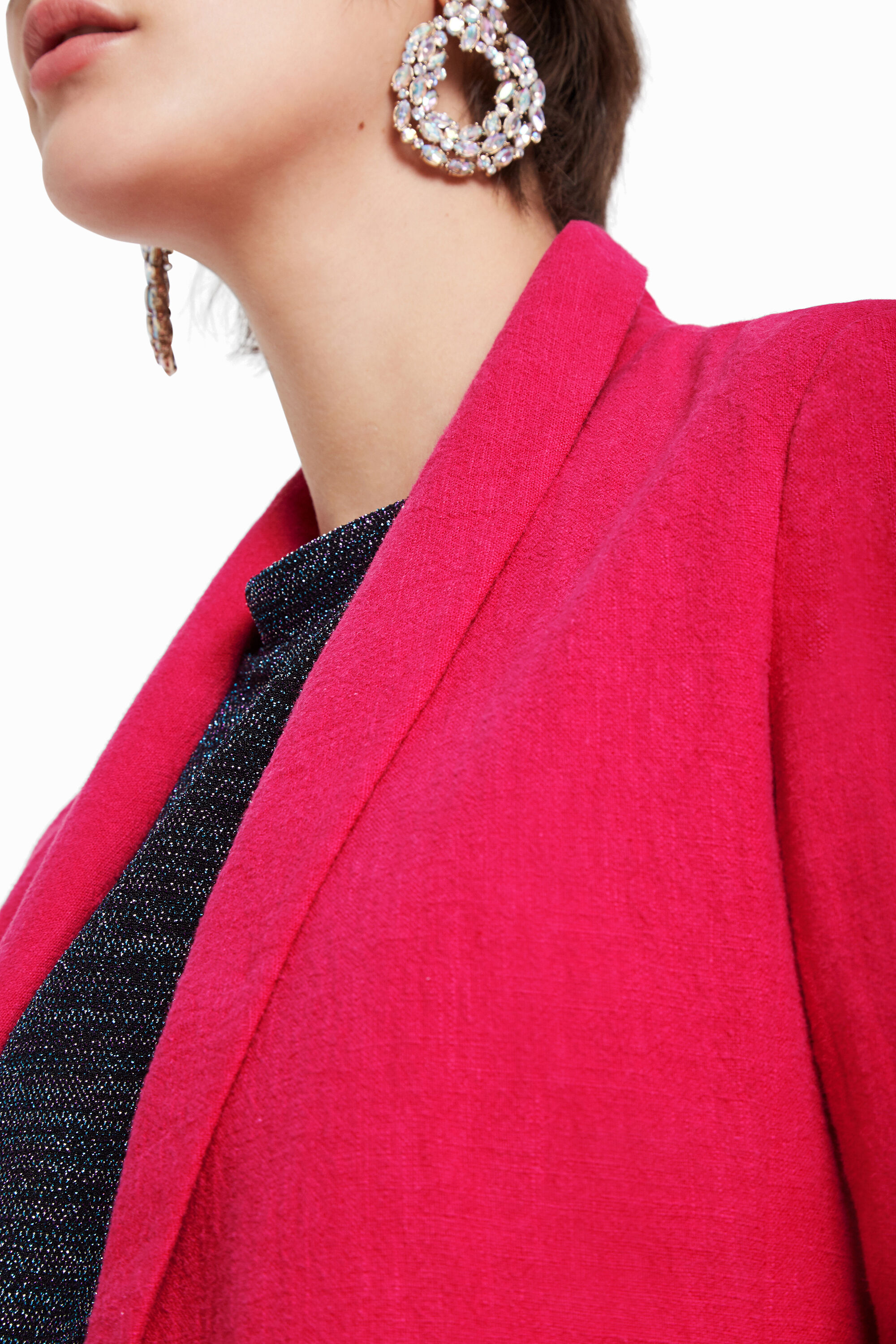 Blazer fuchsia ajouré