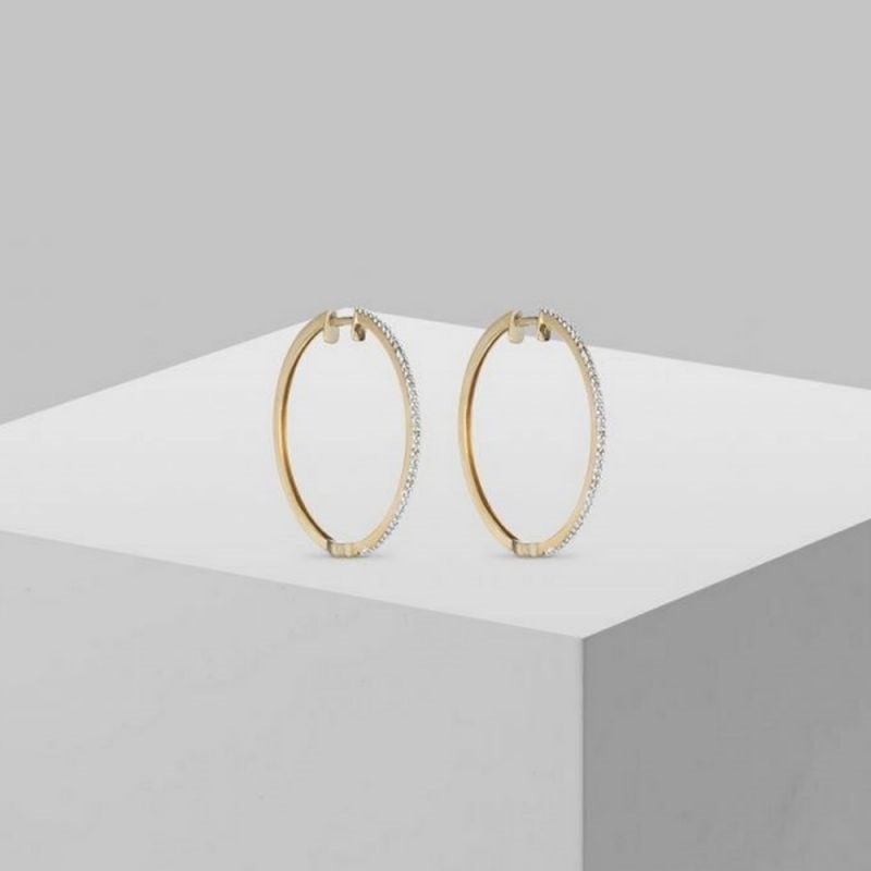Boucles d'oreilles Or Jaune et Diamant