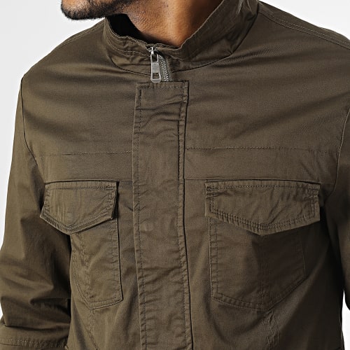 Veste Zippée Vert Kaki