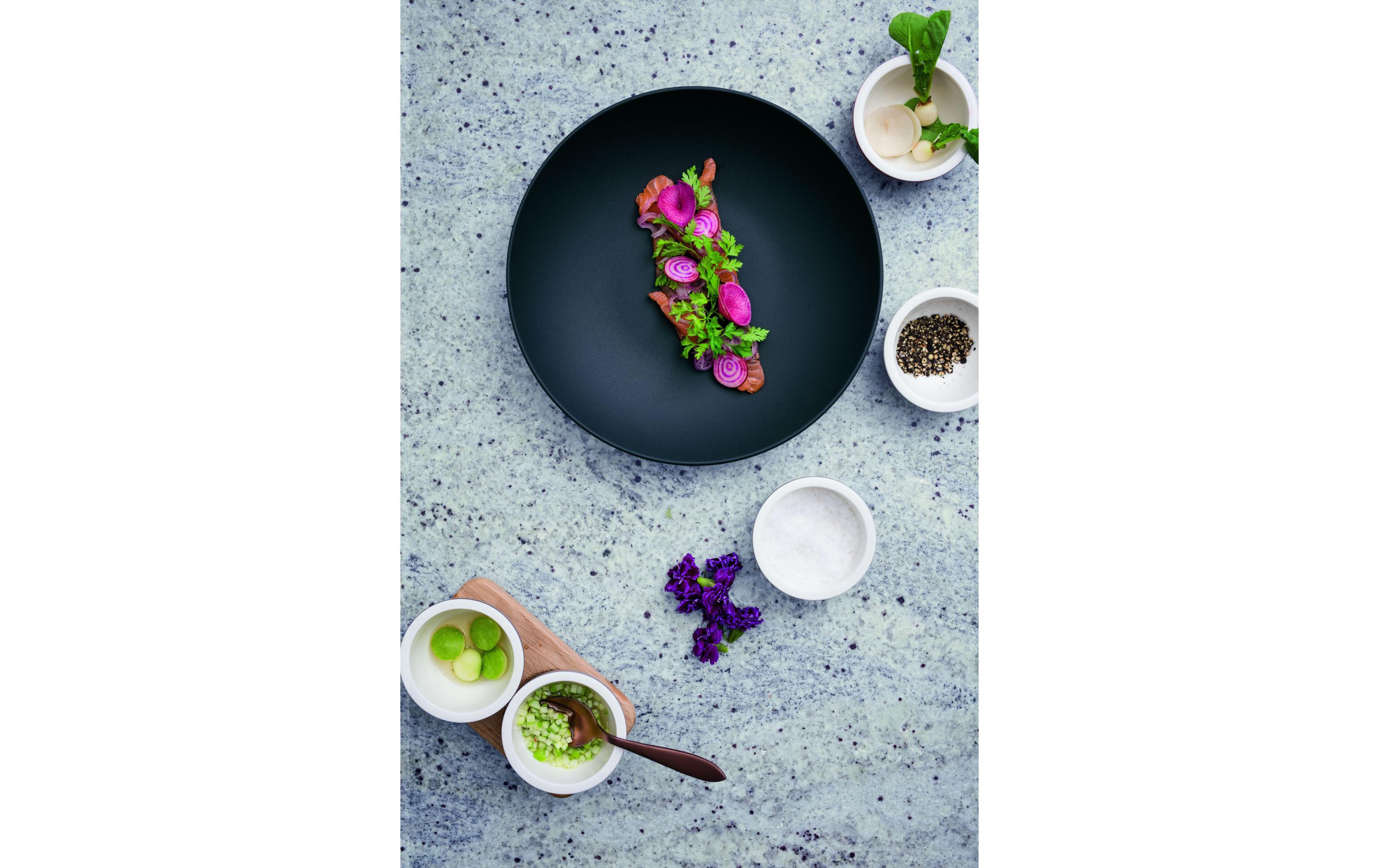 Suppen- & Pastateller Manufacture 23.5 cm, 6 Stück, Schwarz<br>Suppenteller aus Porzellan