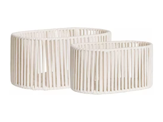 Arese paniers set de 2 offwhite.
