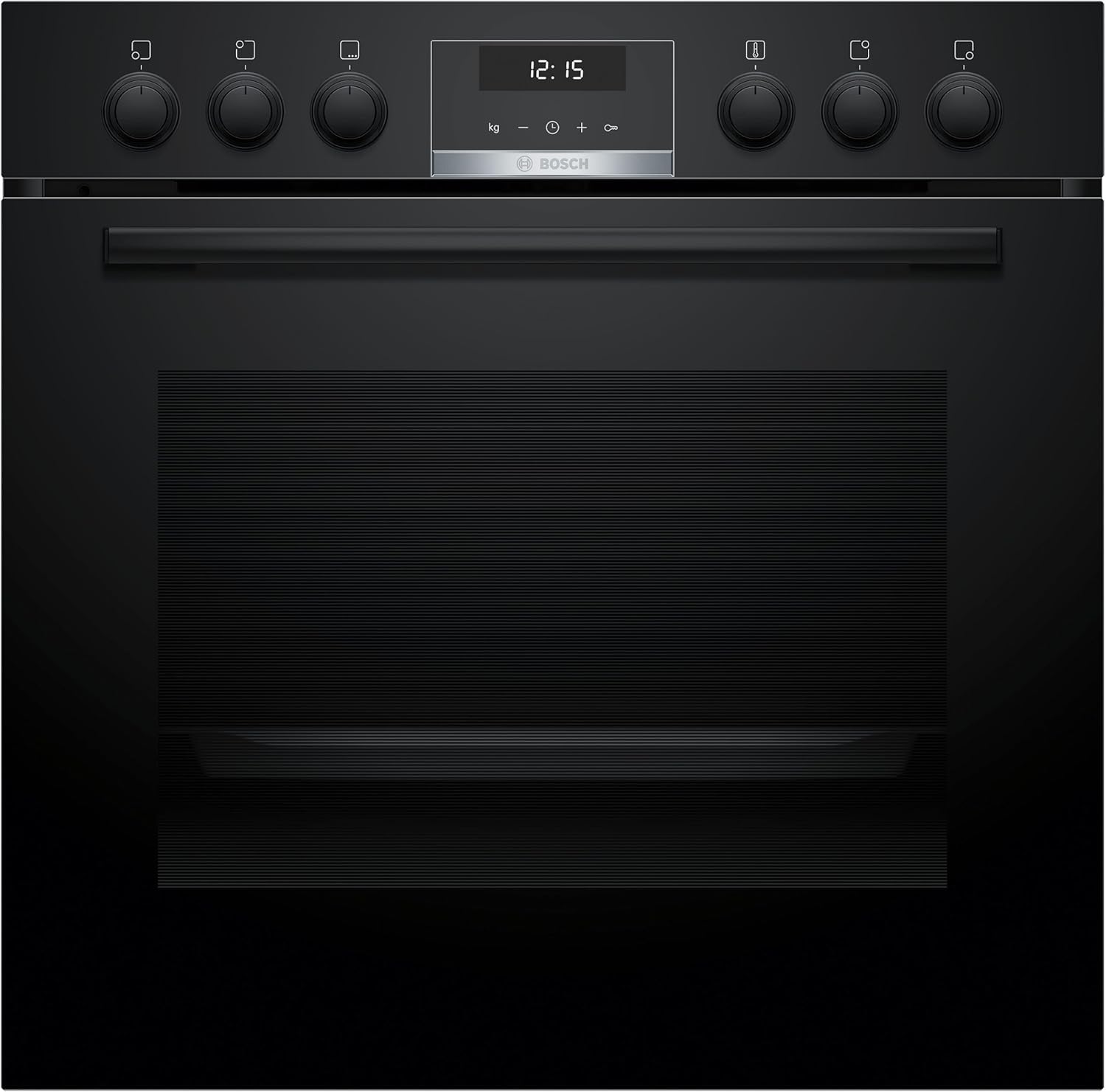 Bosch HND616LS63 Einbauherd-Set, Bestehend aus HEG517BB4 Herd, 60 x 60 cm, 3D Heißluft, Hydrolyse, LED Display, Pizzastufe & NVS645CB6E Induktionskochfeld, Combi Zone, Edelstahlrahmen