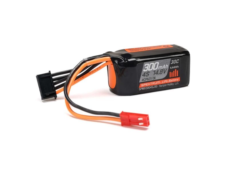 Spektrum RC-Akku LiPo 300 mAh 14.8 V 30C Kleiner 4S LiPo Akku mit JST-RCY BEC Stecker für Flugmodelle