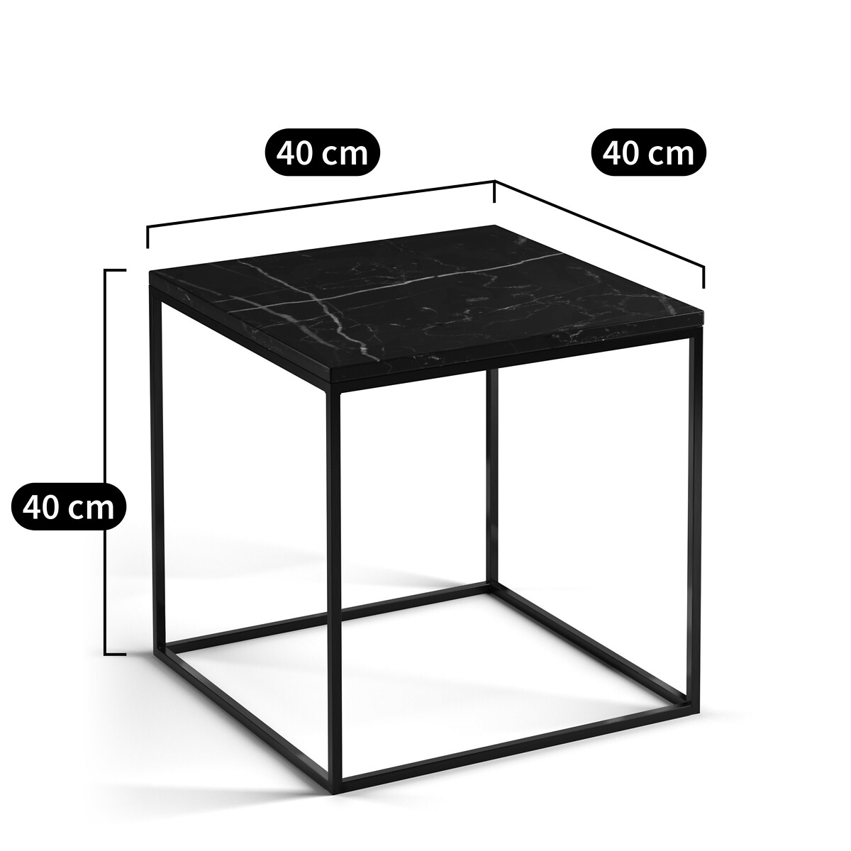 AM.PM<br>Mesa lateral com tampo de mármore, Mahaut