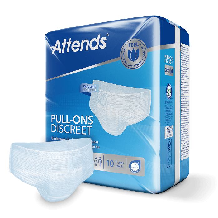 Attends Unisex Discreet Underwear Wit Maat M (10 Stuks)