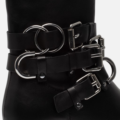 Ann Rocks Biker boots zwart Leer