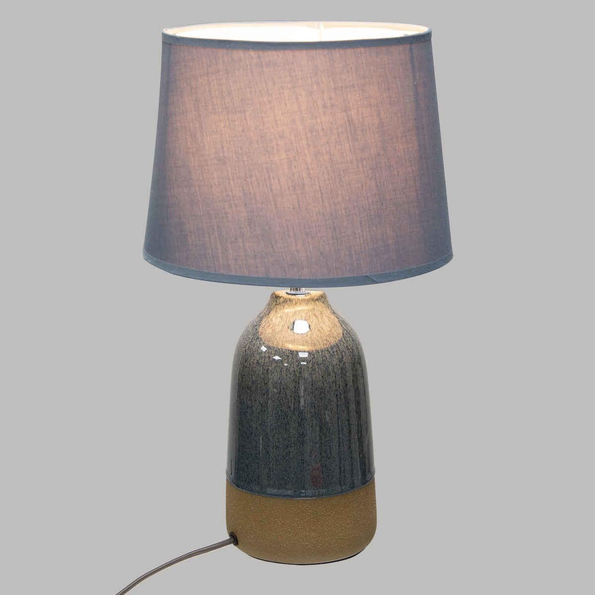 LAMPE CERAMIQUE BLEU H.43CM